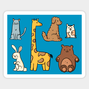 Animal flat Cute Illustration Magnet